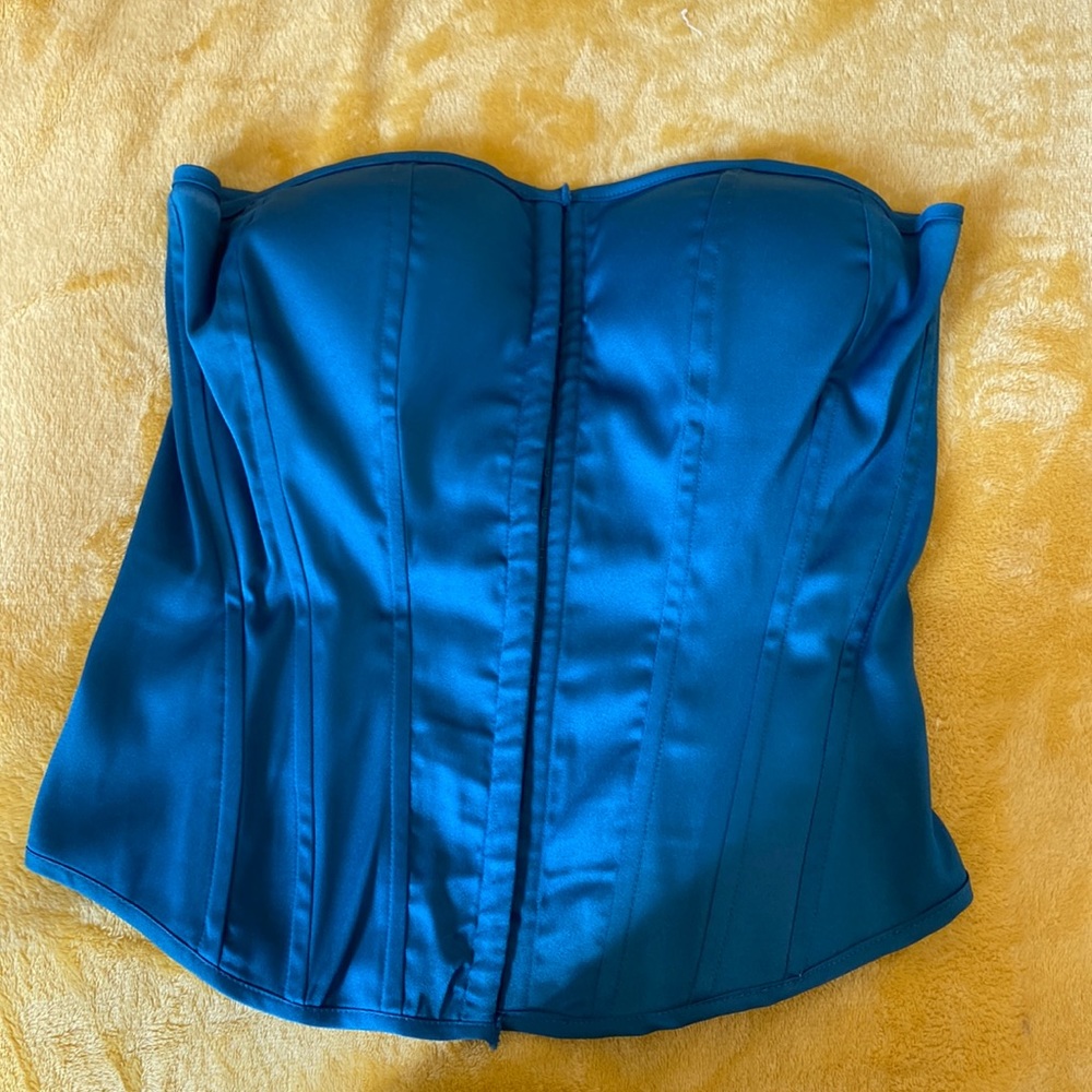 Teal corset top
